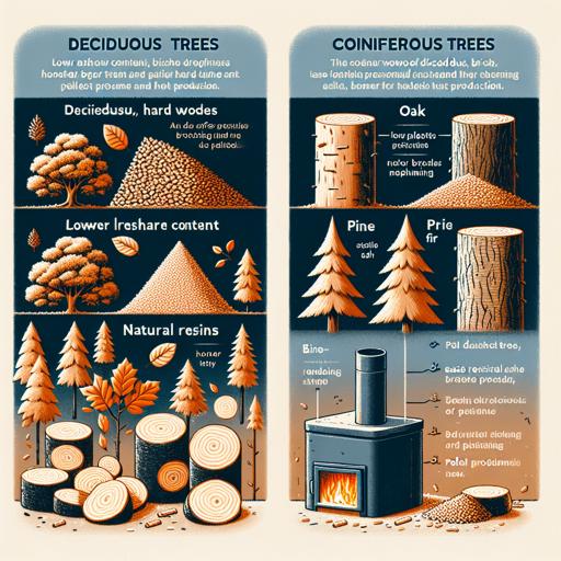 Właściwości drzew liściastych i iglastych w kontekście produkcji pelletu